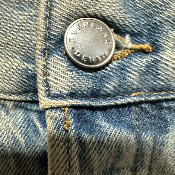 Everlane 90s way high jean factory paint splatter distressed 26 EUC - Picture 7 of 11